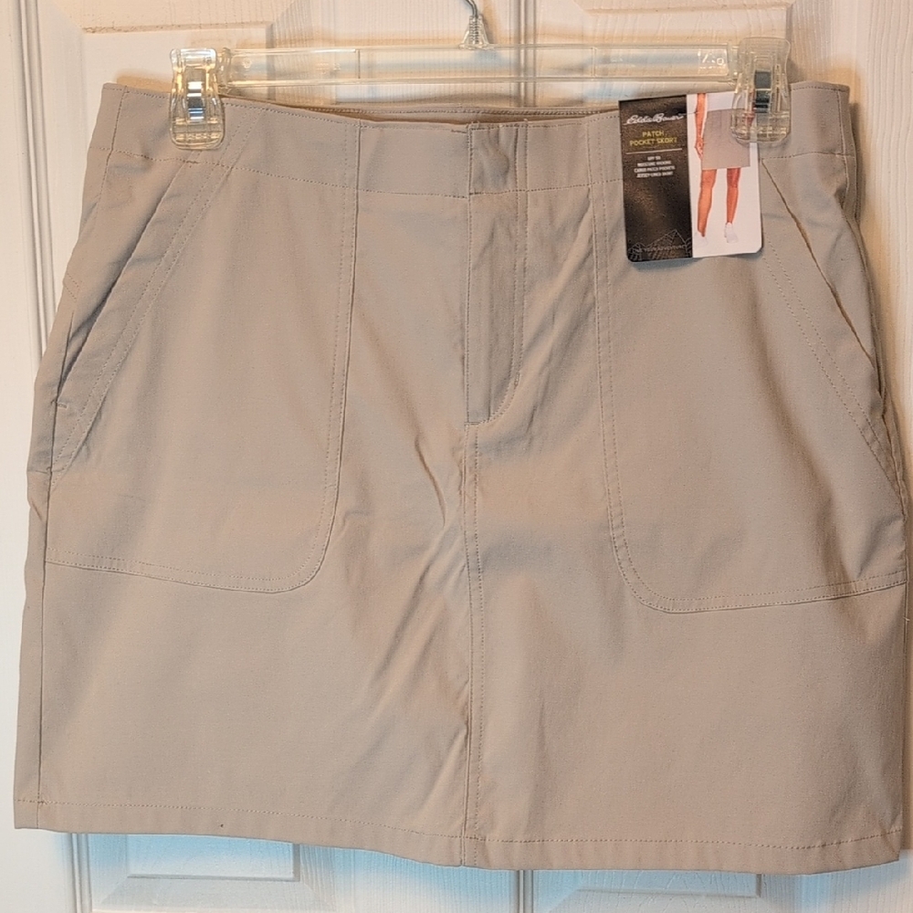 Eddie Bauer Beige Mini Skirt with Pockets
